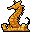 golden sea horse figurine